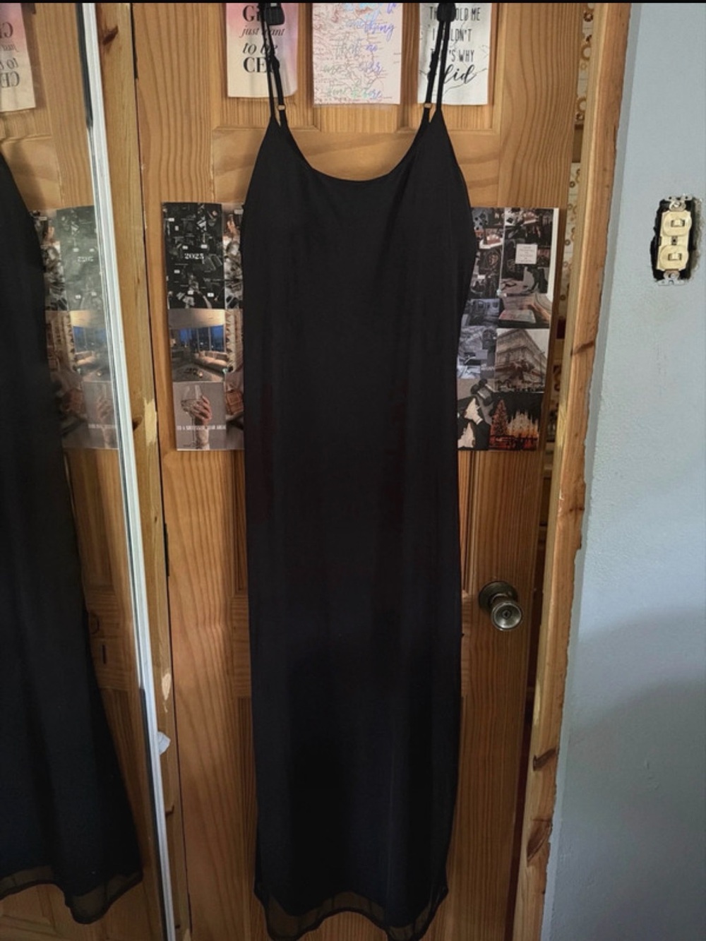 Classic Black Slip Dress with Adjustable Straps
